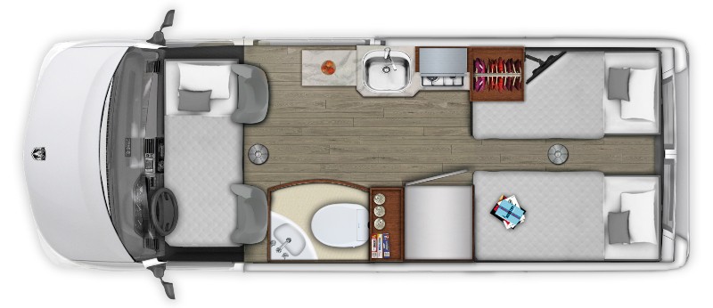 Cheap Class B RV RoadTrek Play Floorplan