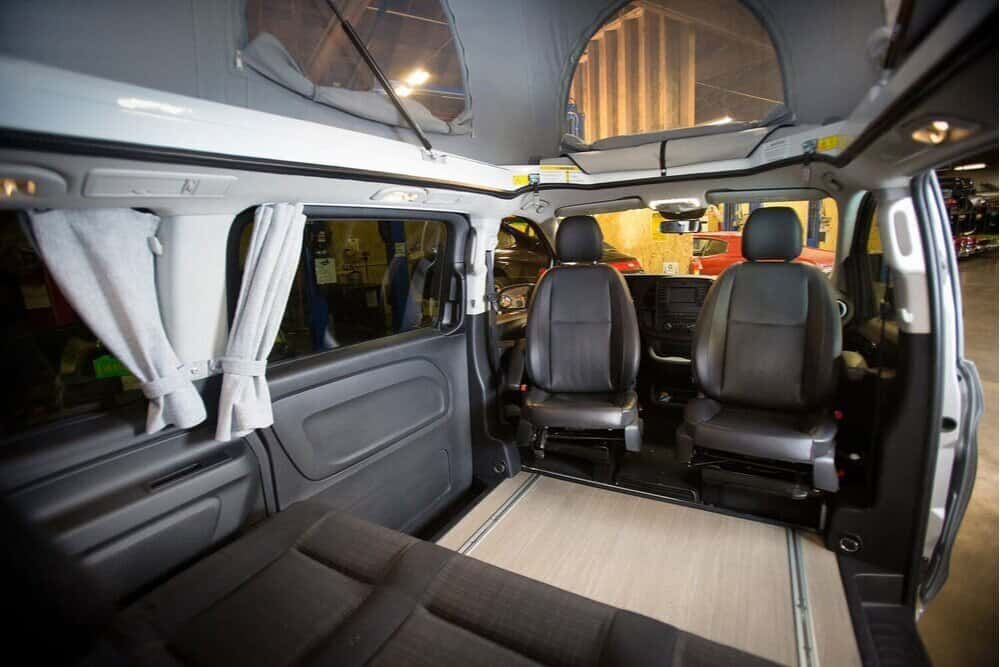 Class B RV Fit in a Garage Peace Vans Weekender Interior