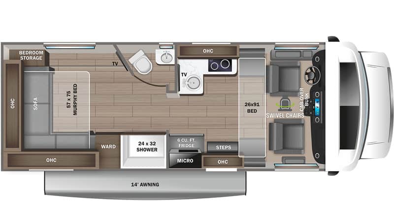 Class C RV Under 25 Feet Jayco Melbourne Prestige 24LP