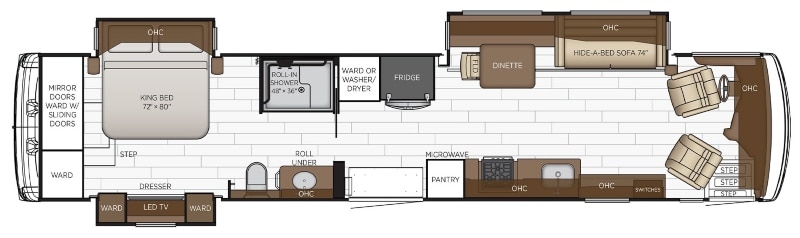 Best RVs For Seniors Newmar Dutchstar 4311 Floorplan