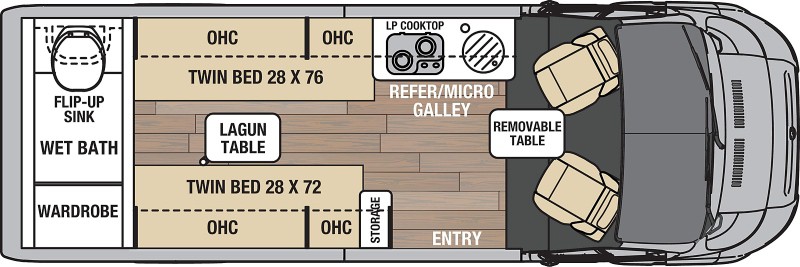 Coachmen Nova 20RB Floorplan