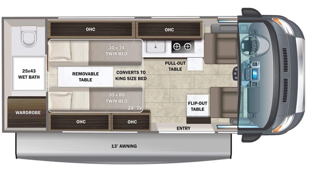 Best RVs for Seniors Entegra Ethos 20T Floorplan