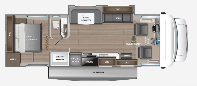 Best RVs for Seniors Jayco Redhawk 29XK Floorplan