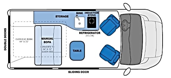 Pleasure-Way Tofino Floorplan