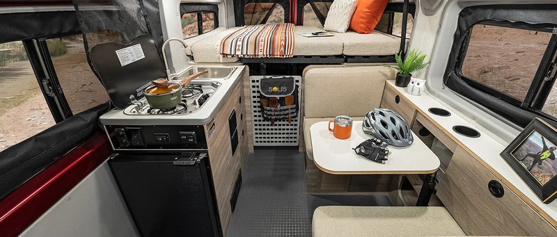 Winnebago Solis Interior Class B RV for Traveling with Dogs