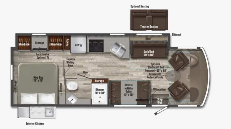 Winnebago Sunstar NPF 29NP Floorplan