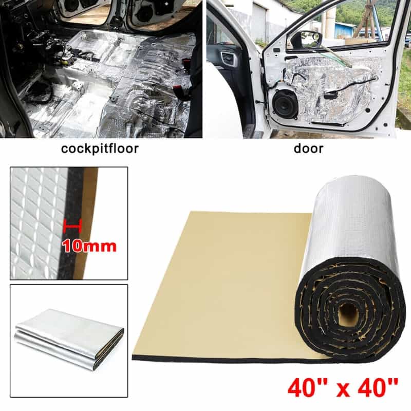 RV Engine Insulation Products uxcell 394mill Engine Heat and Sound Dampener Insulation Mat