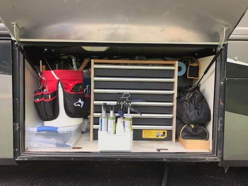 tools in a motorhome
