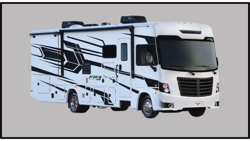 Forest River FR3 exterior Class C RVs with bunk beds