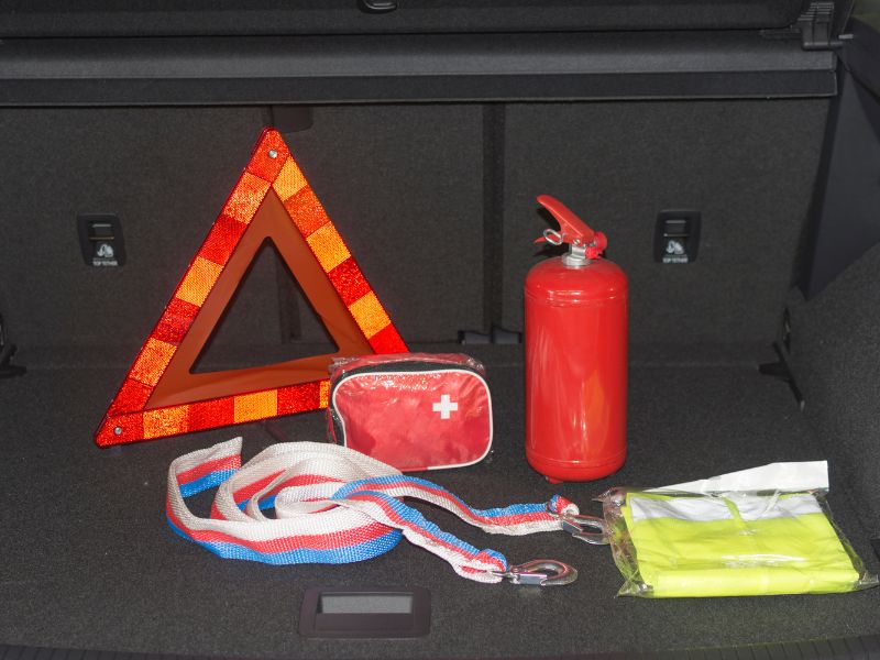 Have an emergency kit when driving a motorhome in the winter
